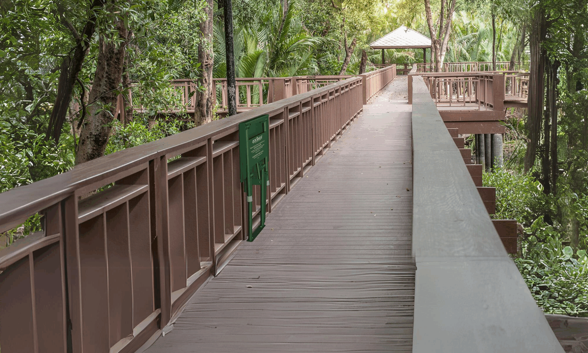 Folding Chair Under handrails